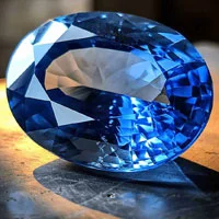 Deep blue sapphire gemstone symbolizing wisdom and royalty