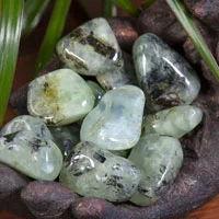 Soft green prehnite gemstone symbolizing healing, harmony, and inner peace
