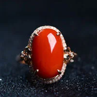 Natural red coral gemstone symbolizing strength, courage, and vitality