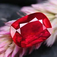Radiant red ruby symbolizing passion and power